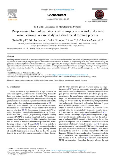 statistical process control sheet metal|Deep learning for multivariate statistical in.